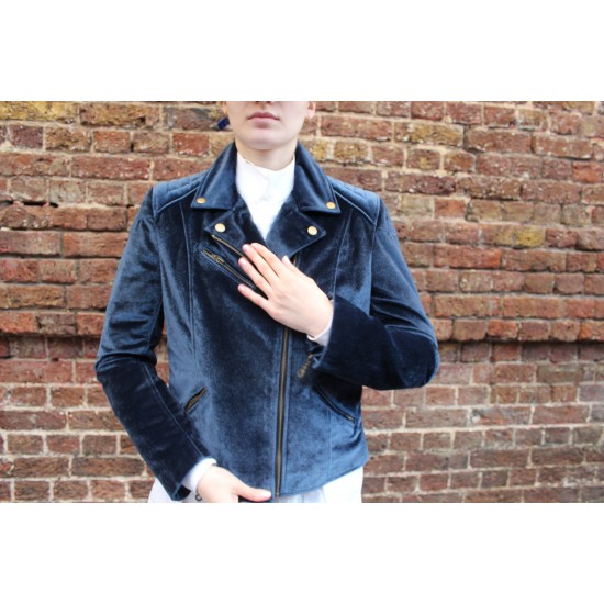 Biker Jacket Blue Velvet 